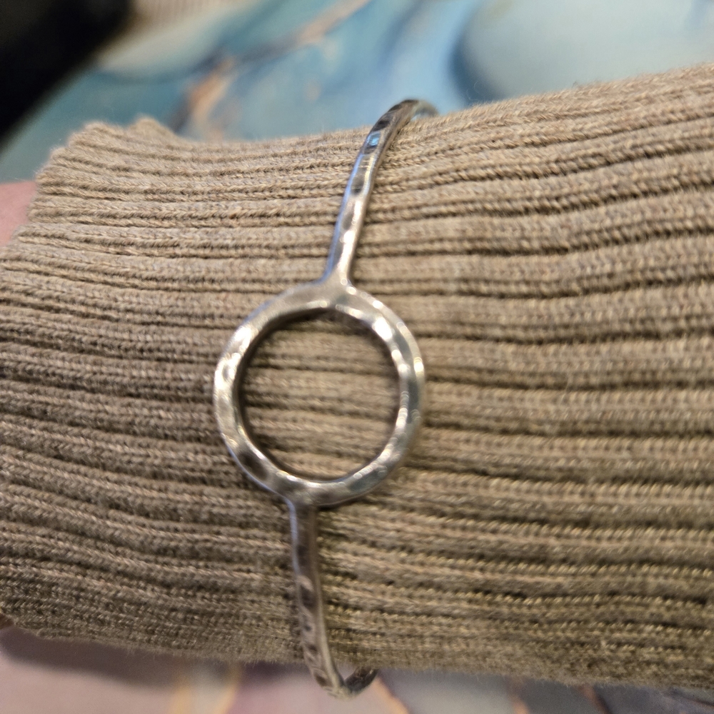 Silpada Sterling Silver "Karma" Bangle Bracelet - Picture 5 of 6